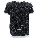 Imperious Rips With Paint Splatter Tshirts Black